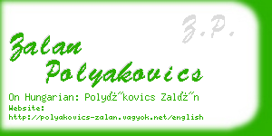 zalan polyakovics business card